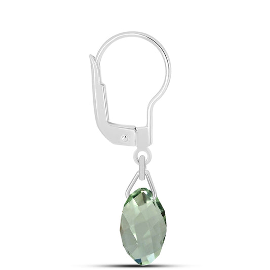 Silberohrringe mit grünem Amethyst