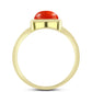 Goldplattierter Silberring mit roter Schwammkoralle