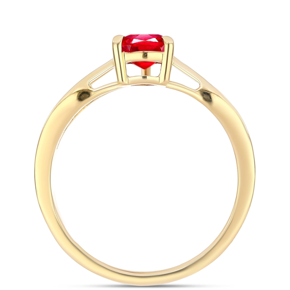 Goldplattierter Silberring mit rotem Achat 2 