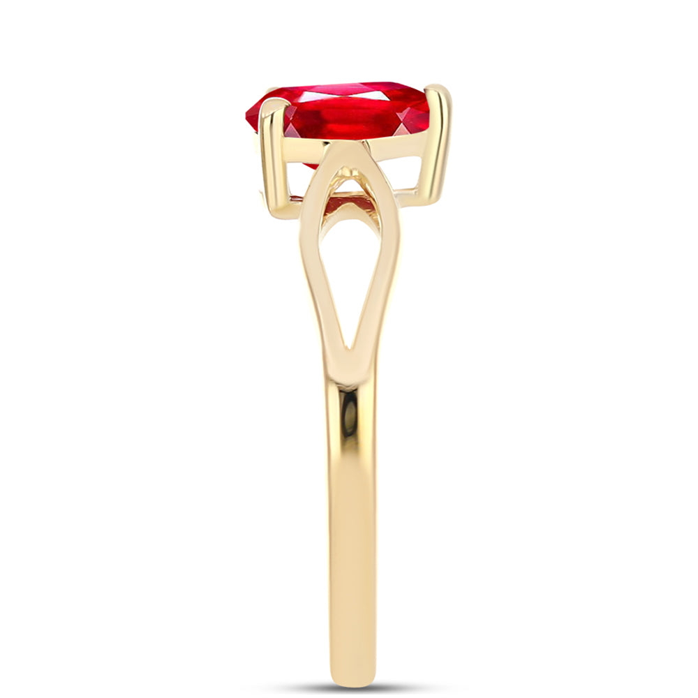 Goldplattierter Silberring mit rotem Achat