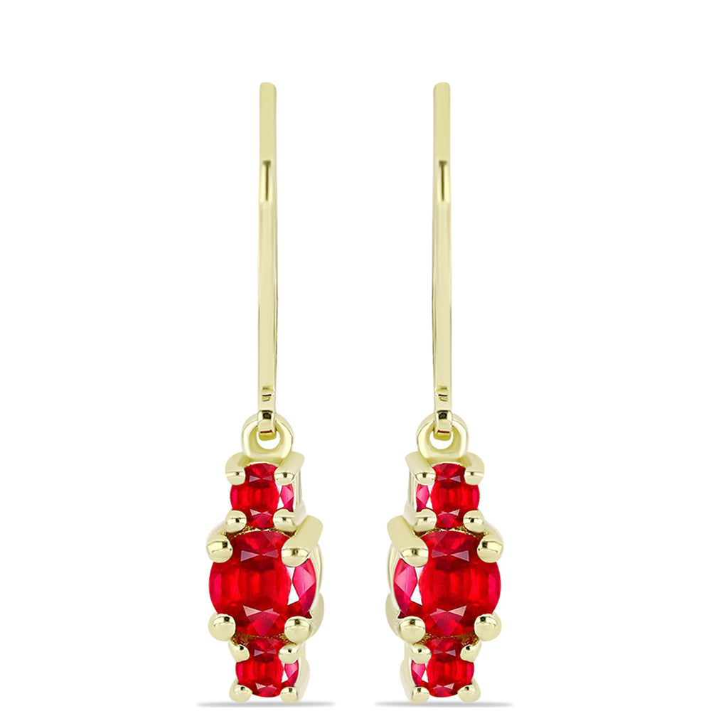 Goldplattierte Silberohrringe mit rotem Achat