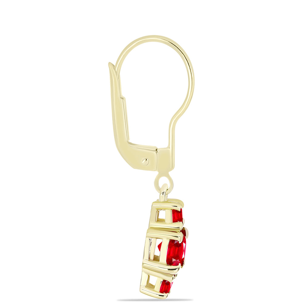 Goldplattierte Silberohrringe mit rotem Achat 2 