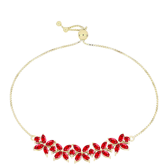 Goldplattiertes Silberarmband mit rotem Achat