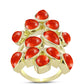 Goldplattierter Silberring mit roter Schwammkoralle