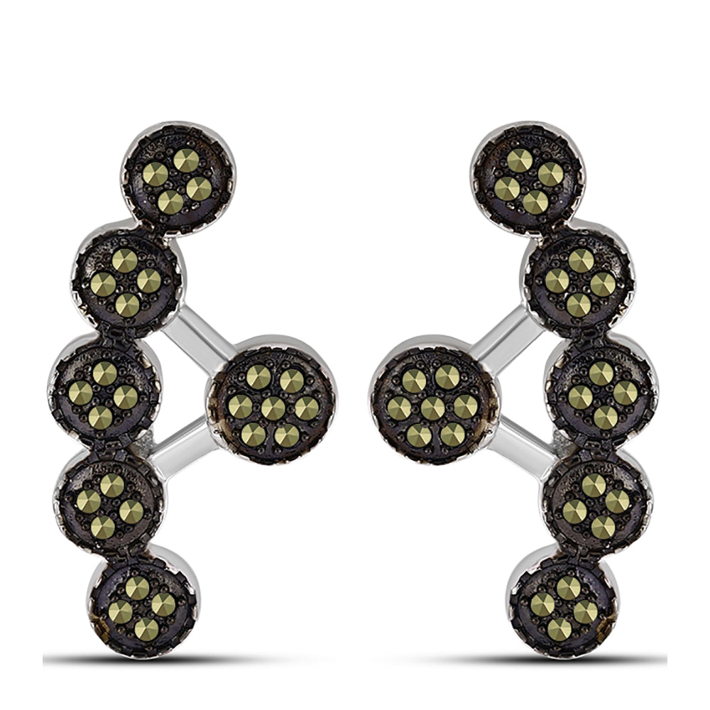 Silberohrringe mit österreichischem Markasit 1 