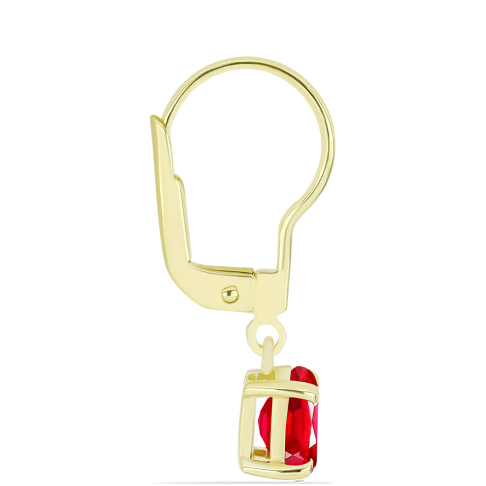 Goldplattierte Silberohrringe mit rotem Achat