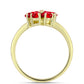Goldplattierter Silberring mit rotem Achat