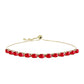 Goldplattiertes Silberarmband mit rotem Achat