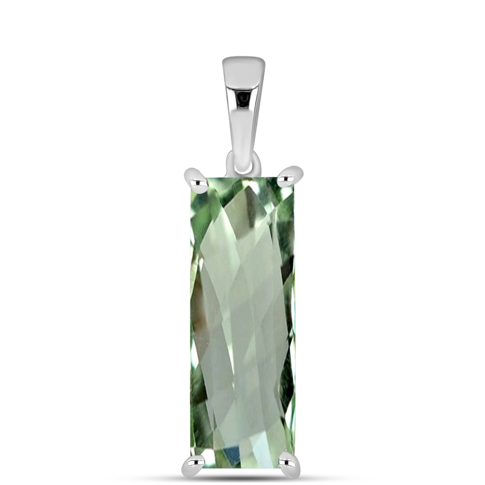 Silberanhänger mit grünem Amethyst 1 
