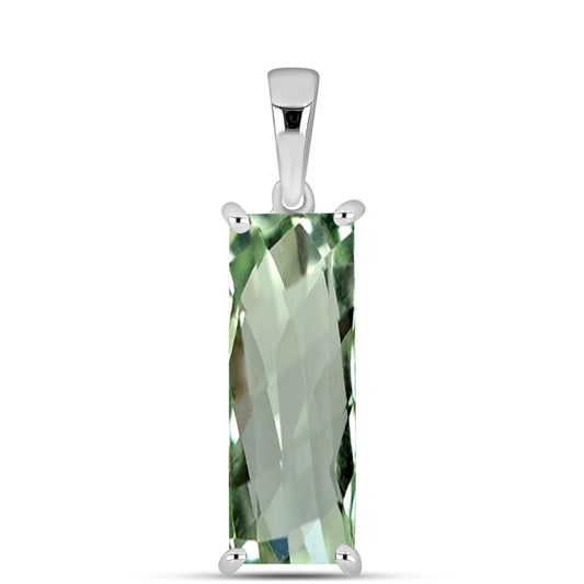 Silberanhänger mit grünem Amethyst