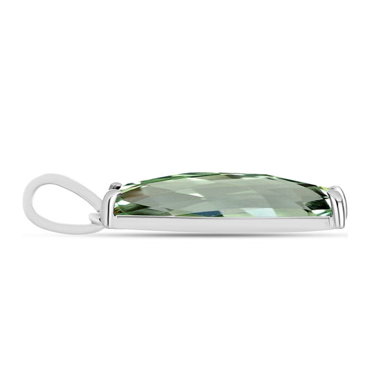 Silberanhänger mit grünem Amethyst
