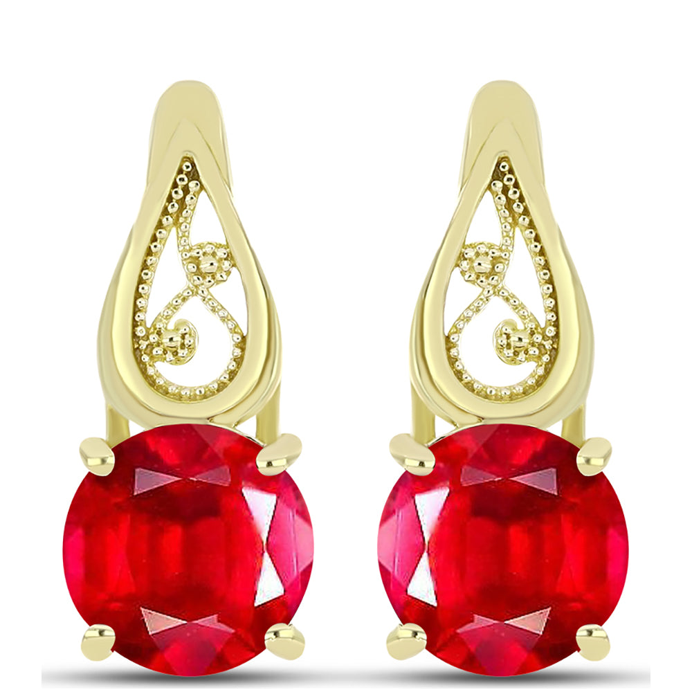 Goldplattierte Silberohrringe mit rotem Achat