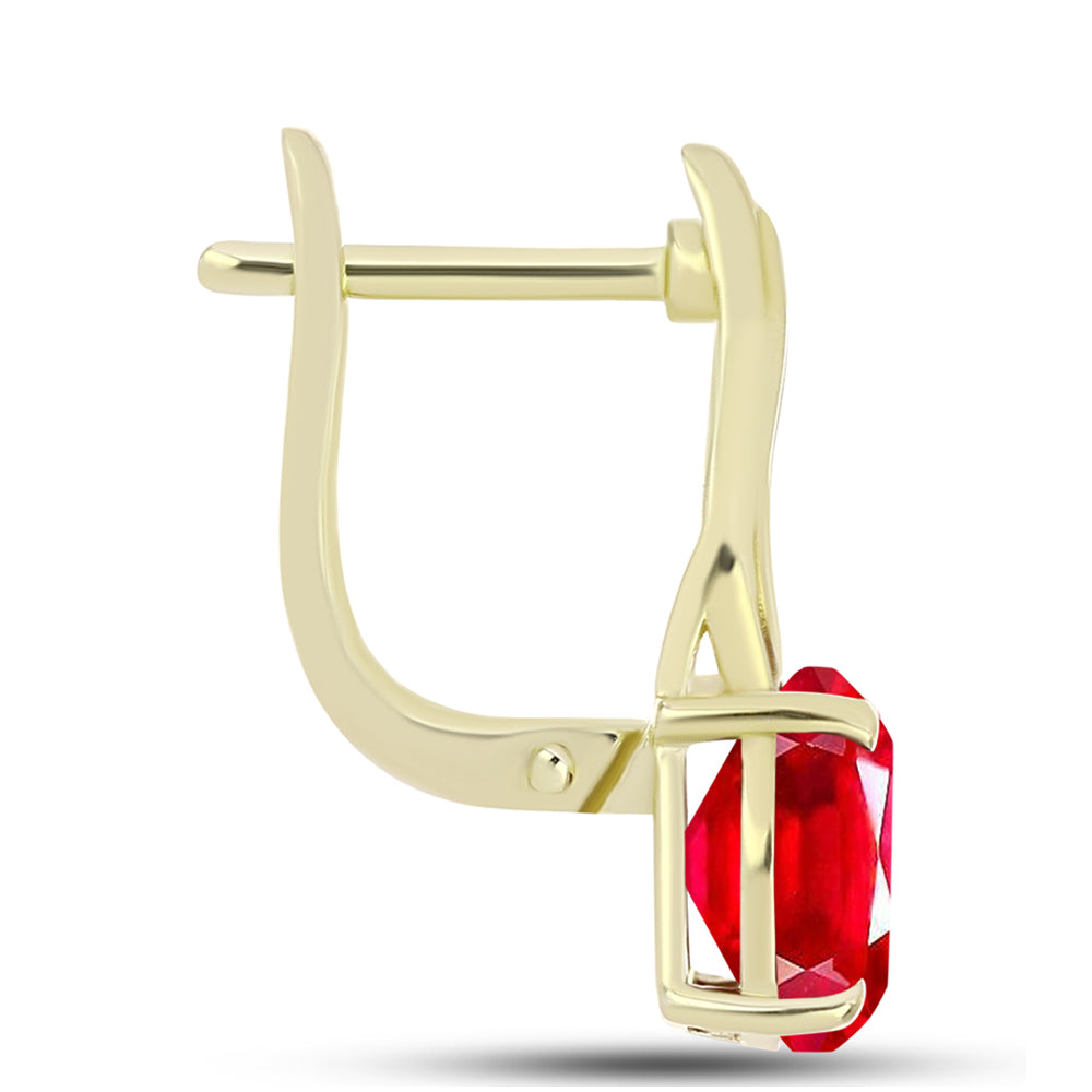 Goldplattierte Silberohrringe mit rotem Achat 2 
