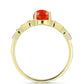 Goldplattierter Silberring mit roter Schwammkoralle