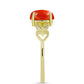 Goldplattierter Silberring mit roter Schwammkoralle