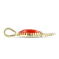 Goldplattierter Silberanhänger mit roter Schwammkoralle