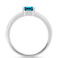 Silberring mit londonblauem Topas