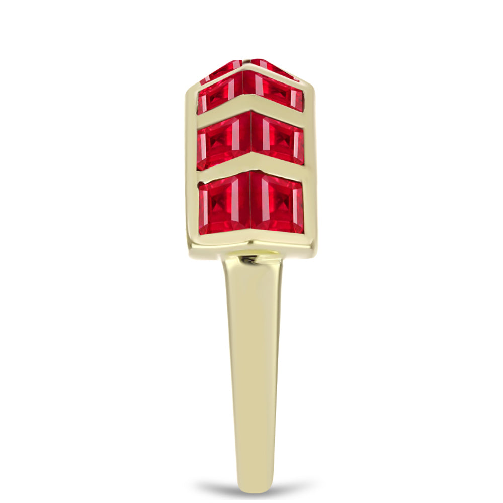 Goldplattierter Silberring mit rotem Achat 4 