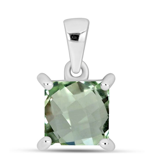 Silberanhänger mit grünem Amethyst