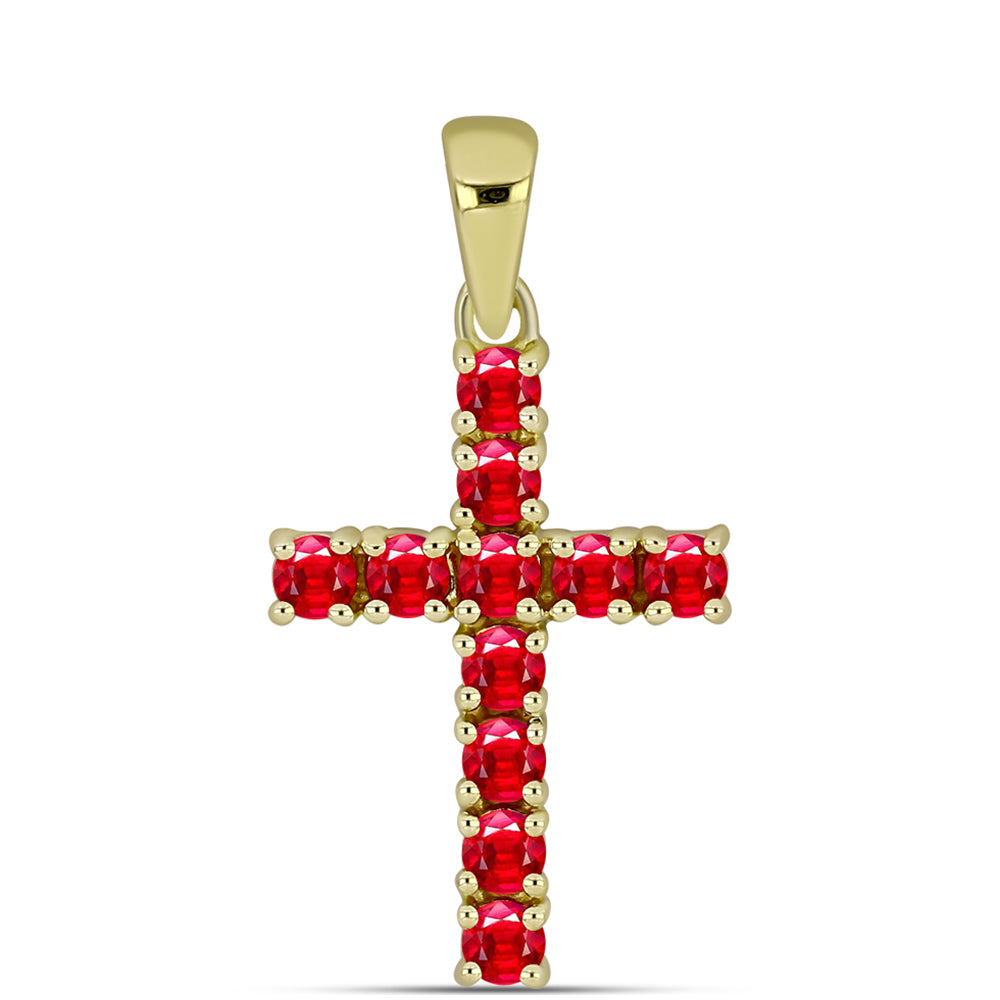 Goldplattierter Silberanhänger mit rotem Achat 1 