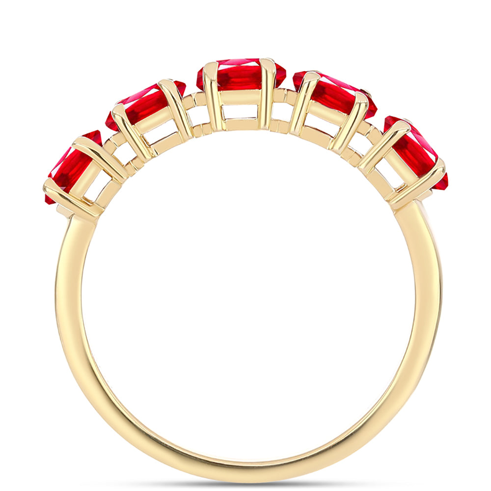 Goldplattierter Silberring mit rotem Achat
