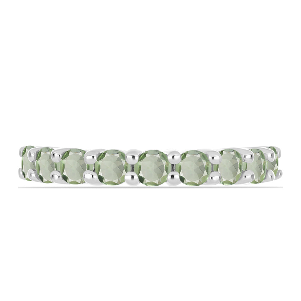 Silberring mit grünem Amethyst