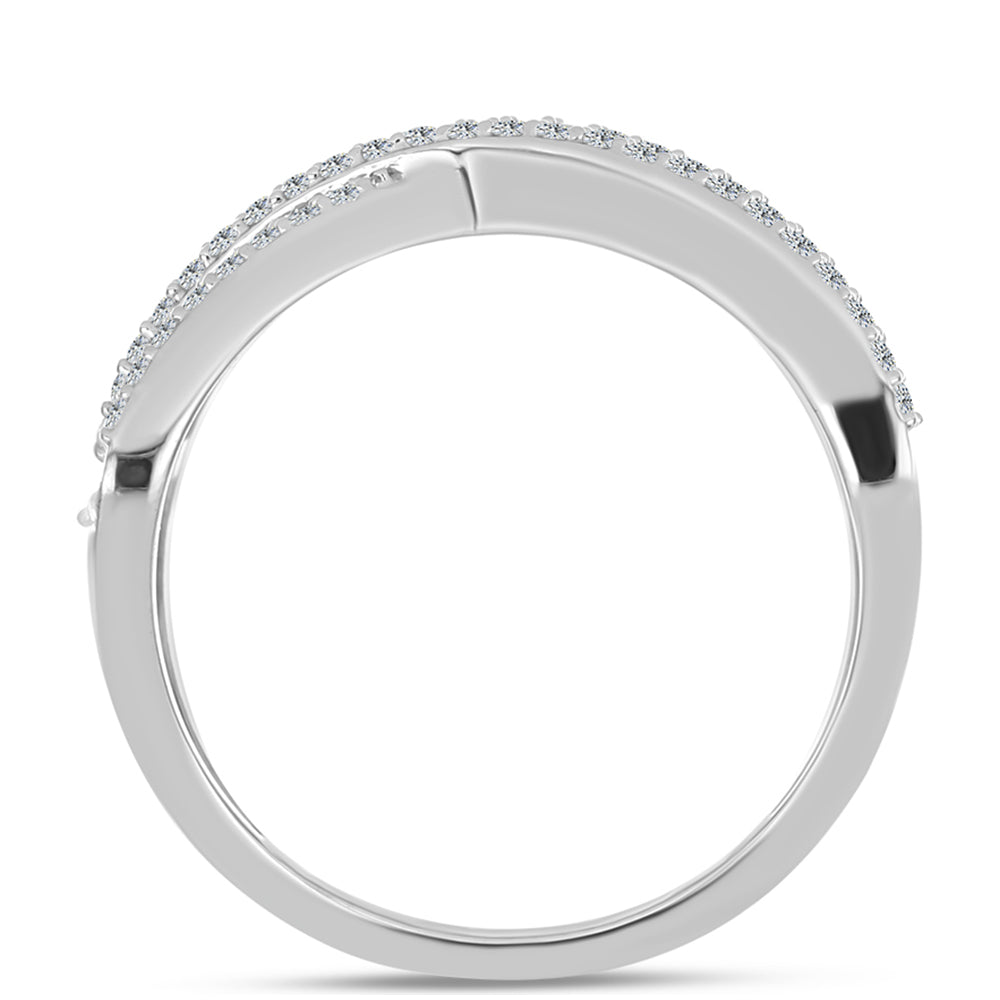 Silberring mit grünem Amethyst und weißem Topas 2 