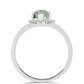 Silberring mit grünem Amethyst und weißem Topas