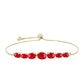 Goldplattiertes Silberarmband mit rotem Achat