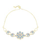 Goldplattiertes Silberarmband mit Welo-Opal und weißem Topas