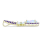 Goldplattierter Silberanhänger mit Regenbogenmondstein und marokkanischem Amethyst