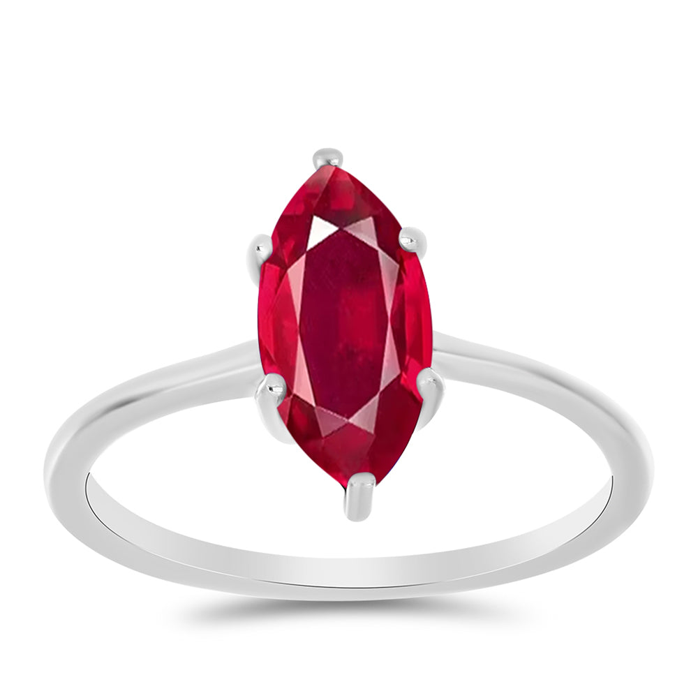 Silberring mit Rubin aus Madagaskar