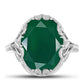 Silberring mit grünem Chalcedon