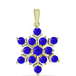 Goldplattierter Silberanhänger mit blauem Achat