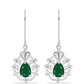 Silberohrringe mit grünem Chalcedon