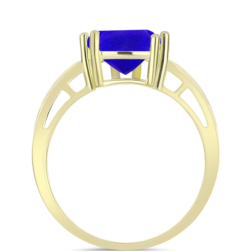 Goldplattierter Silberring mit blauem Achat 2 