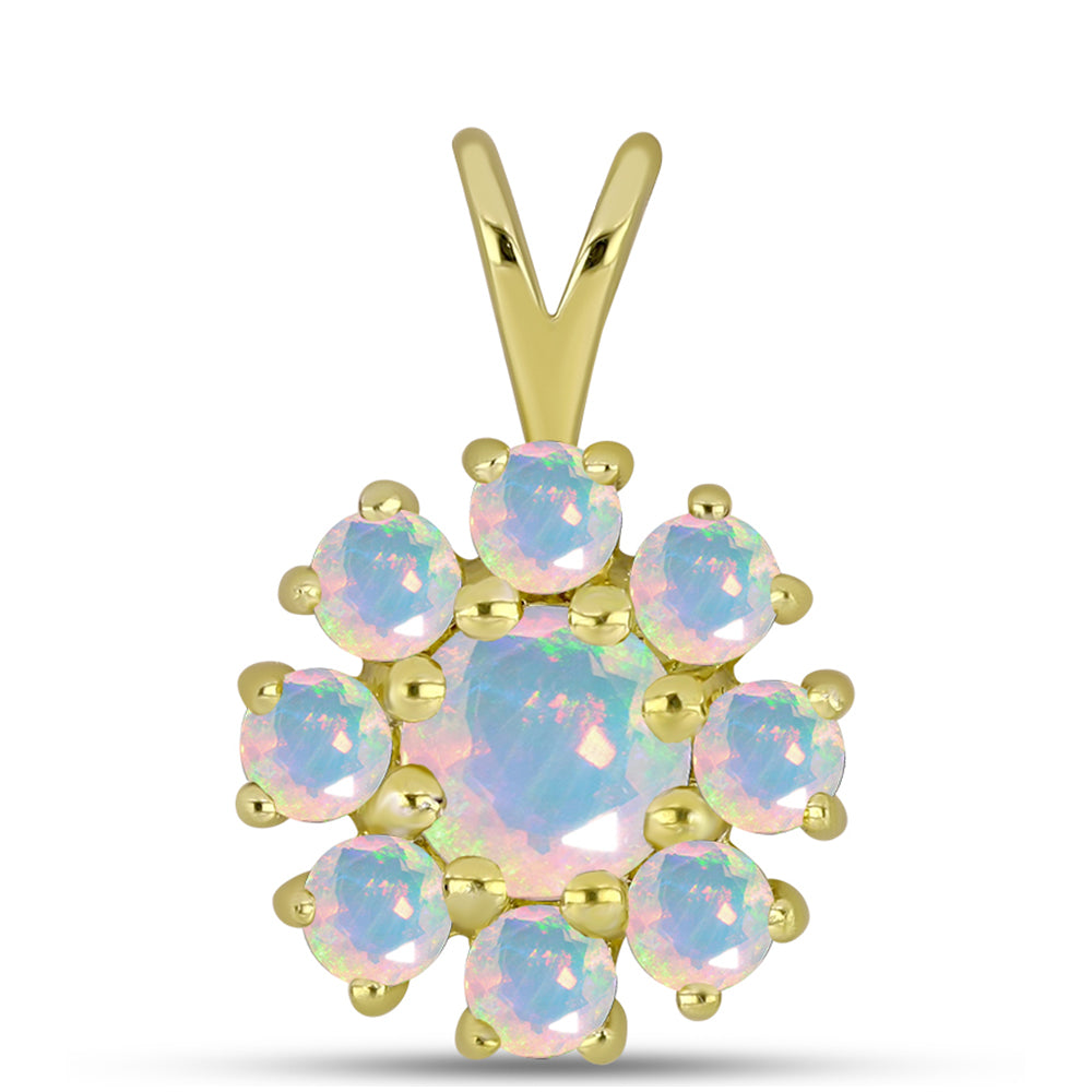 Goldplattierter Silberanhänger mit Welo-Opal