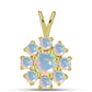 Goldplattierter Silberanhänger mit Welo-Opal