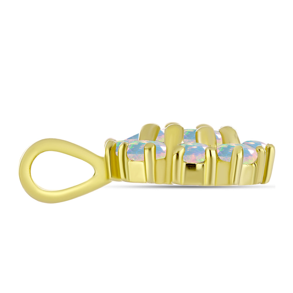 Goldplattierter Silberanhänger mit Welo-Opal 2 