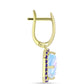 Goldplattierte Silberohrringe mit Regenbogenmondstein und marokkanischem Amethyst