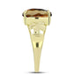Goldplattierter Silberring mit Cognac-Quarz