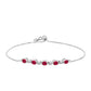 Silberarmband mit Rubin aus Madagaskar und weißem Topas