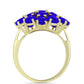 Goldplattierter Silberring mit blauem Achat