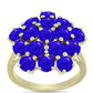 Goldplattierter Silberring mit blauem Achat