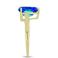 Goldplattierter Silberring mit Pfauenquarz