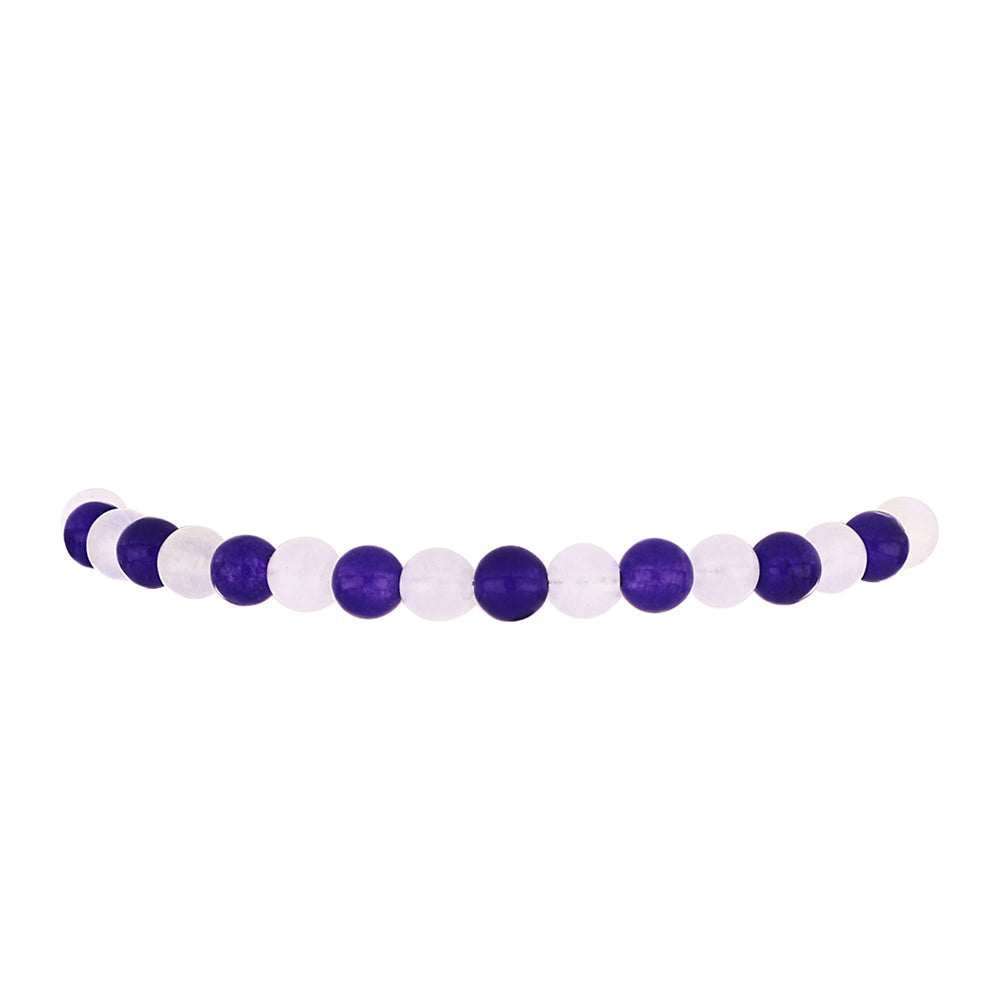 Goldplattiertes Silberarmband mit Regenbogenmondstein und marokkanischem Amethyst 2 