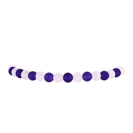 Goldplattiertes Silberarmband mit Regenbogenmondstein und marokkanischem Amethyst