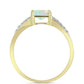Goldplattierter Silberring mit Welo-Opal und weißem Topas