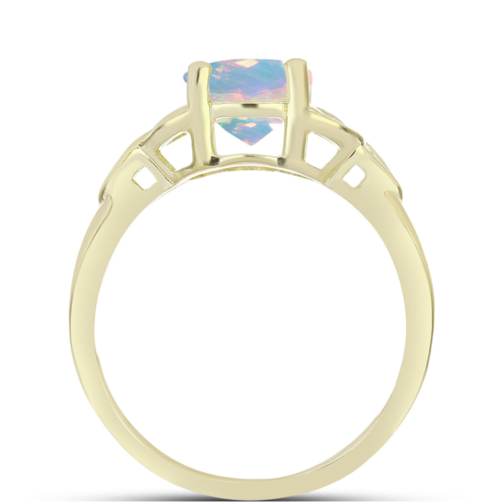 Goldplattierter Silberring mit Welo-Opal 2 