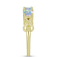 Goldplattierter Silberring mit Welo-Opal